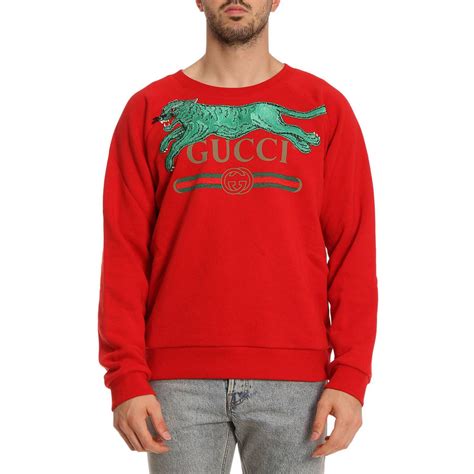 felpa gucci rossa|Felpe GUCCI Uomo .